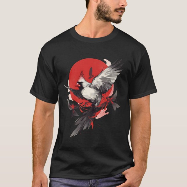Camiseta Japanese Cardinal Red Sun Minimalist Art. Part 1/3 (Anverso)