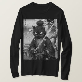 Camiseta Japanese Cat Samurai Warrior