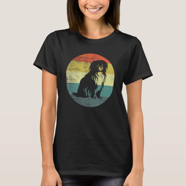 Camiseta Japanese Chin Dog Retro Design (Anverso)