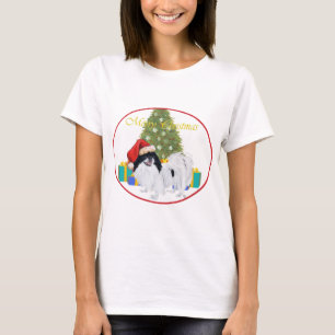 Camiseta Japanese Chin Feliz Navidad