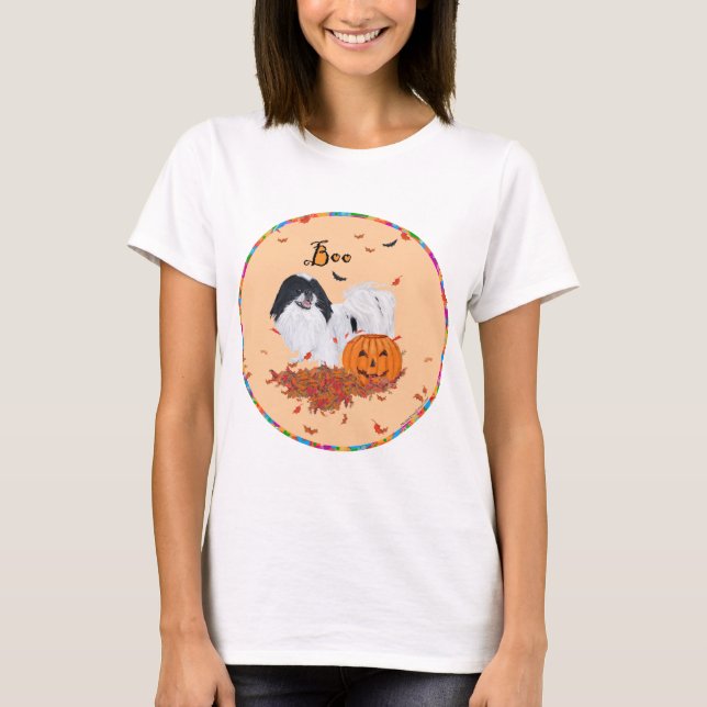 Camiseta Japanese Chin Halloween (Anverso)