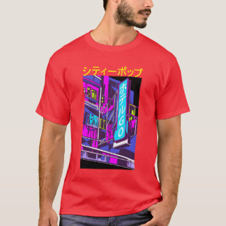 Camiseta Japanese City Pop 70s 80s Vaporwave Aesthetic girl