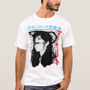Camiseta Japanese Cyberpunk Cyborg Girl 