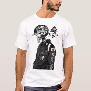 Camiseta Japanese Cyberpunk Skullface Urban Style 