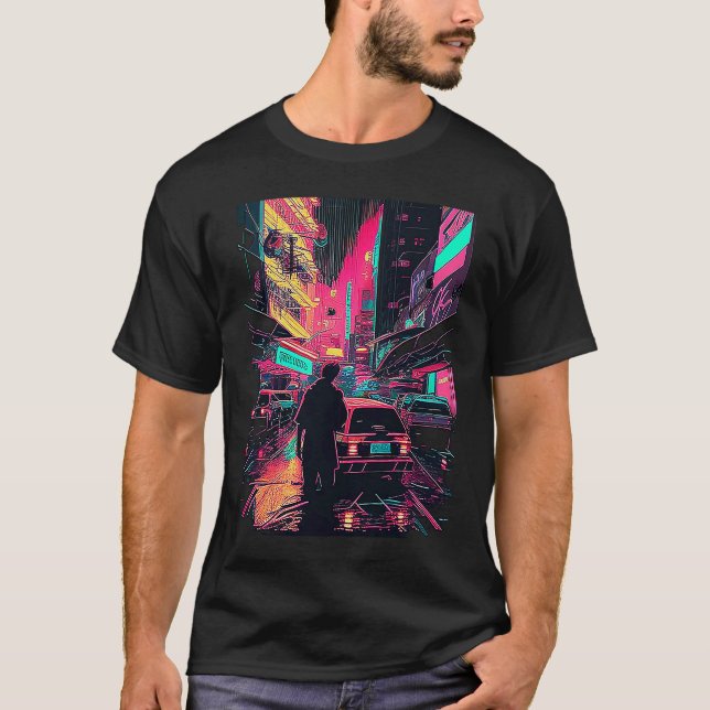 Camiseta Japanese Cyberpunks Tokyo Streetwear Aesthetic Gra (Anverso)