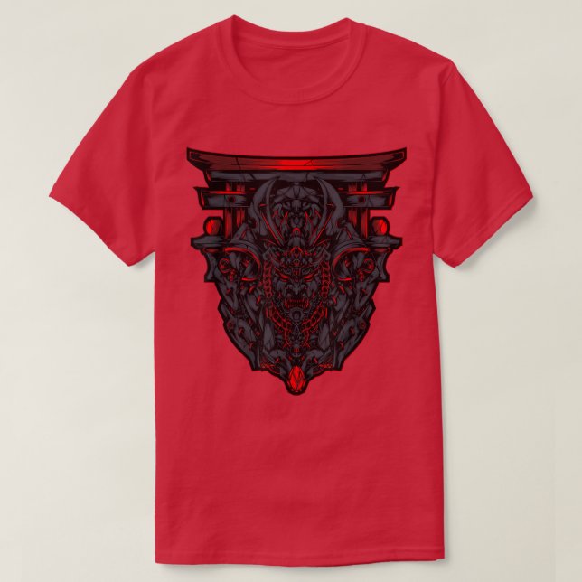 Camiseta Japanese Devil Oni Demon Samurai Cosplay Ninja Tec (Diseño del anverso)