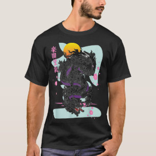 Camiseta Japanese Dragon Kanji Asian Demon Spirit Sakura Ae