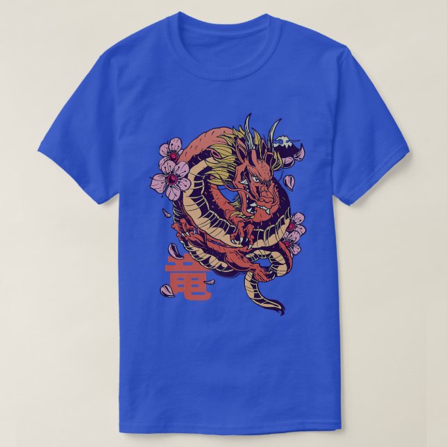 Camiseta Japanese Dragon Sakura  (Diseño del anverso)