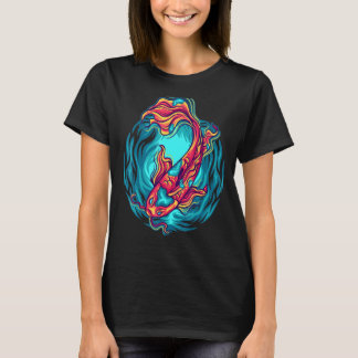 Camiseta Japanese Fighting Giant Carp Nishikigoi Fish Cherr