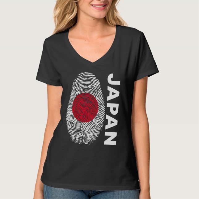 Camiseta Japanese flag as fingerprint motif (Anverso)