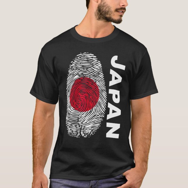 Camiseta Japanese flag as fingerprint motif (Anverso)