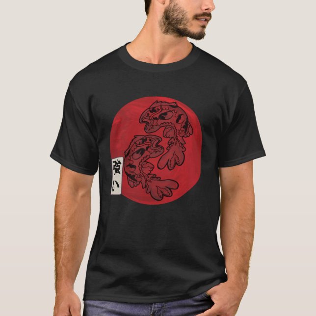 Camiseta Japanese Flag Koi Fish Koi Carp Aquarium Koi Kanji (Anverso)