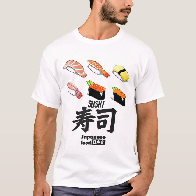 Camiseta Japanese food「寿司」sushi.Japanese cuisine (Anverso)