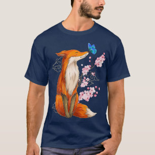 Camiseta Japanese Fox Cherry blossom Flower sakura trees Ka