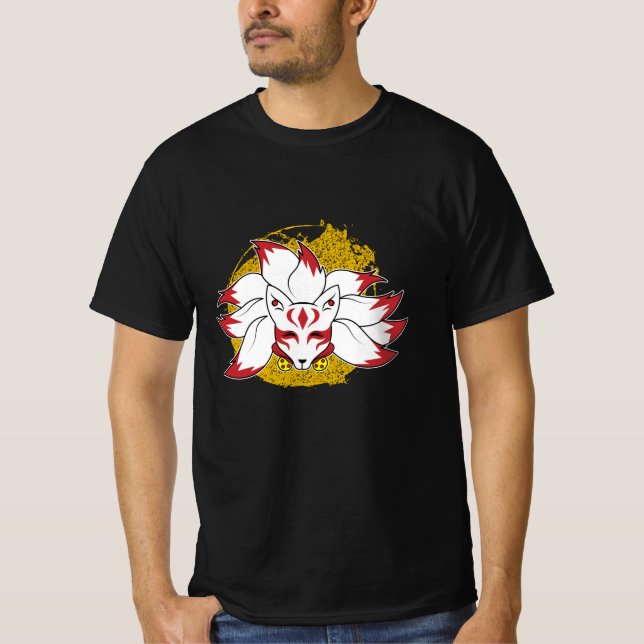 Camiseta Japanese Fox Cute Anime Kawaii Kitsune Kami Inari (Anverso)