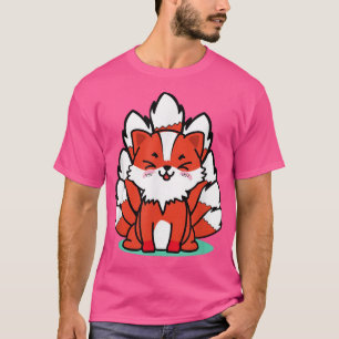 Camiseta Japanese Fox Cute Funny Anime Kawaii Kitsune Kami 