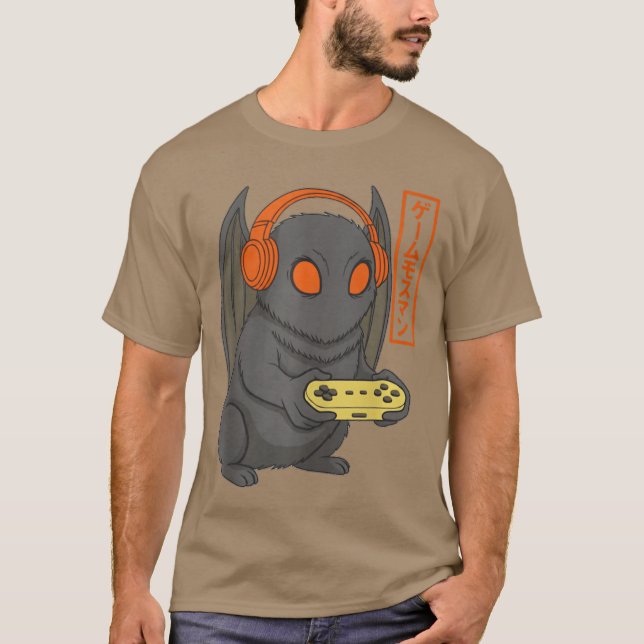 Camiseta Japanese Gamer Mothman Art Men Women Boy Funny Gam (Anverso)