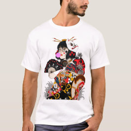 Camiseta Japanese Geisha Cool Girl Urban Style 