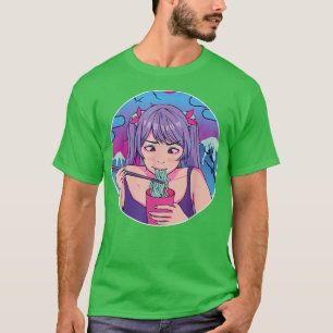 Camiseta Japanese Girl Noodles Anime Manga Graphic Art Japa
