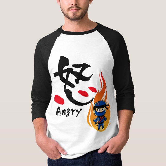Camiseta Japanese Kanji- 「怒」　-Angry- (Anverso)