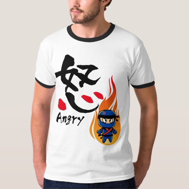 Camiseta Japanese Kanji- 「怒」　-Angry- (Anverso)