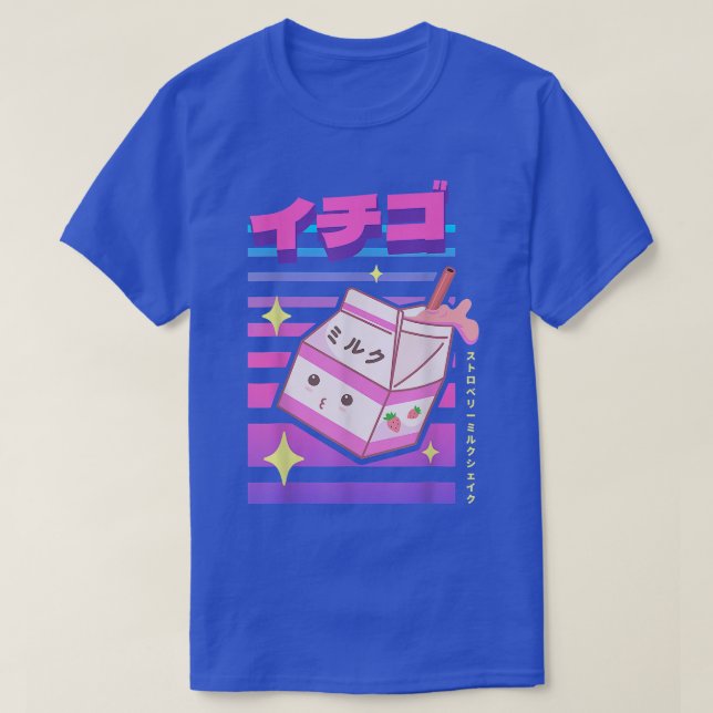 Camiseta Japanese Kawaii Strawberry Milk Shake Carton Funny (Diseño del anverso)