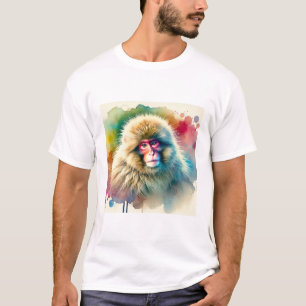 Camiseta Japanese macaque 050824AREF104 - Watercolor