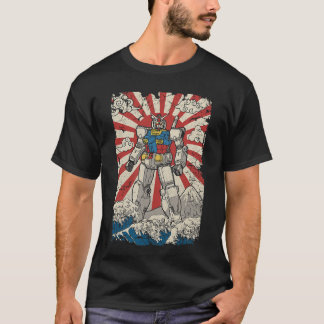Camiseta Japanese Mecha Anime Robot Kanagawa Great Wave Man