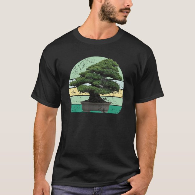 Camiseta Japanese Men And Women Sunset Japan Retro Bonsai T (Anverso)