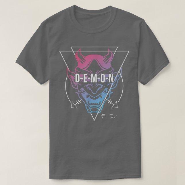 Camiseta Japanese Oni Mask Demon Ogre - Aesthetic Japan Sam (Diseño del anverso)