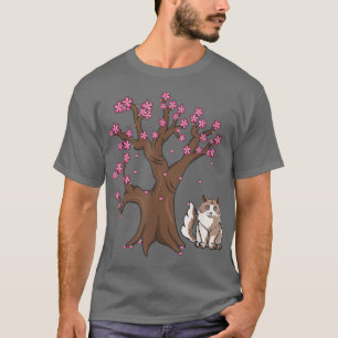 Camiseta Japanese Ragdoll Cat Mom Cherry Blossom 