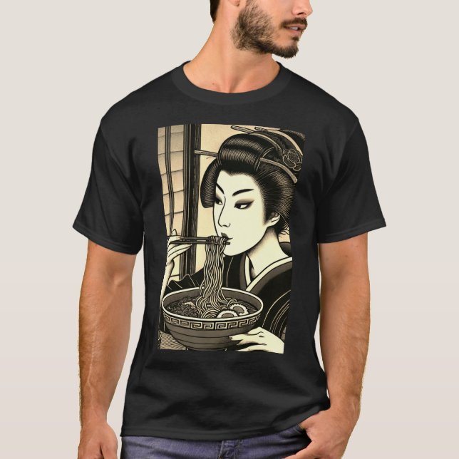 Camiseta Japanese ramen kimono ukiyoe (Anverso)