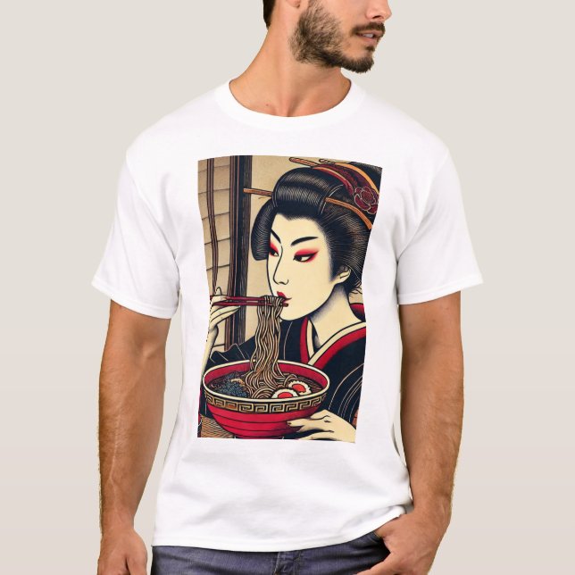 Camiseta Japanese ramen kimono ukiyoe (Anverso)