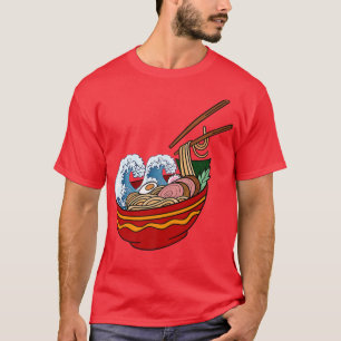 Camiseta Japanese Ramen Noodles Anime Funny Japan Cat Premi