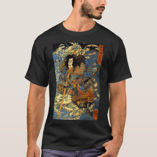 Camiseta Japanese Retro Arrow Injured Samurai Riding Sea Cr
