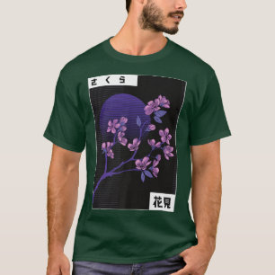 Camiseta Japanese Sakura Cherry Blossom Eboy Vaporwave Aest