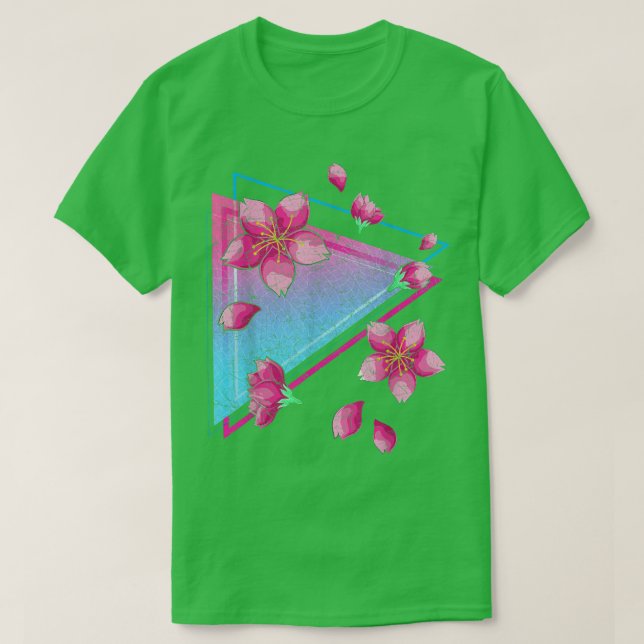 Camiseta Japanese Sakura Flower Vaporwave Aesthetic Cherry  (Diseño del anverso)