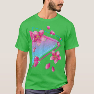 Camiseta Japanese Sakura Flower Vaporwave Aesthetic Cherry 