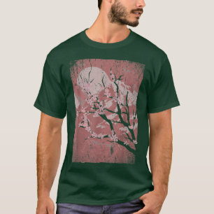 Camiseta Japanese Sakura Mountain Sunset Japan Floral Cherr