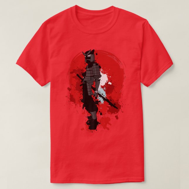 Camiseta Japanese Samurai Bushido Miyamoto Musash Naginata  (Diseño del anverso)