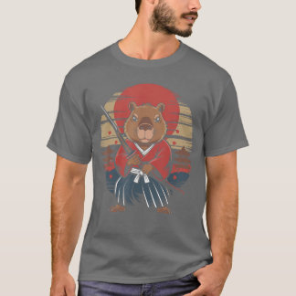Camiseta Japanese Samurai Capybara funny