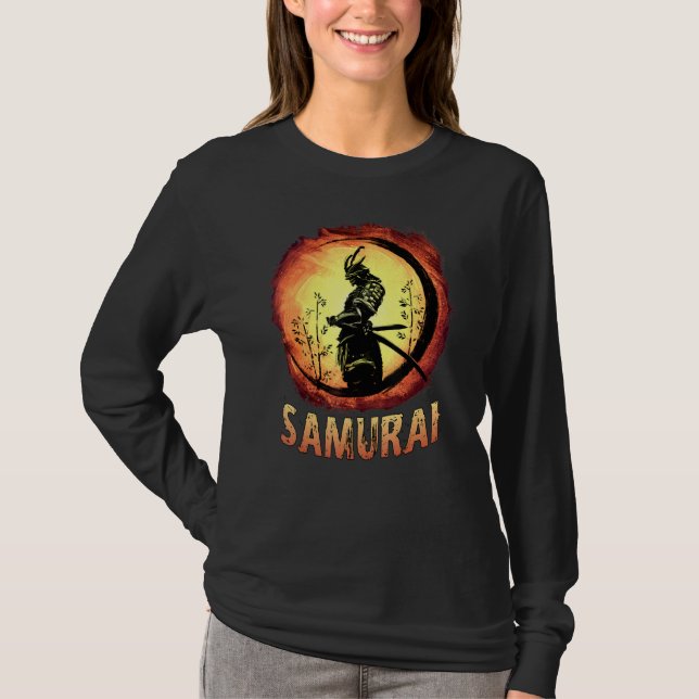 Camiseta Japanese Samurai Katana Ancient Oni Ronin Asian Wa (Anverso)