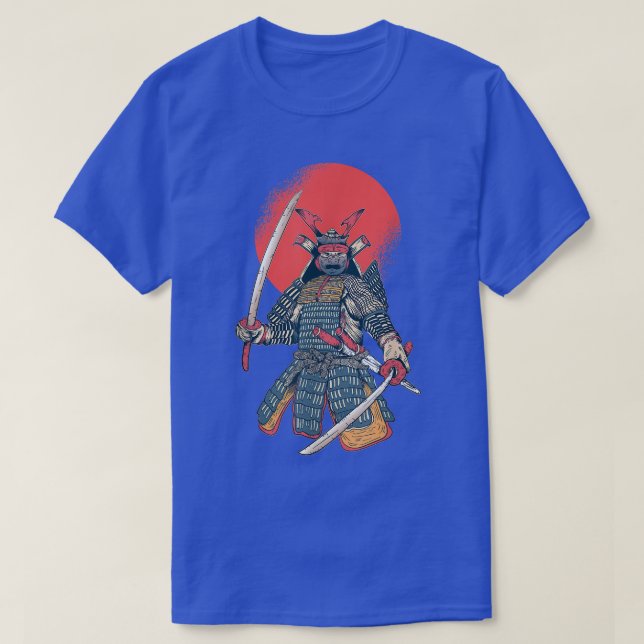 Camiseta Japanese Samurai Warrior Illustration  Sunset  (2) (Diseño del anverso)
