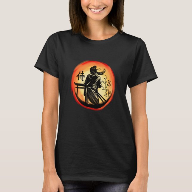 Camiseta Japanese Samurai Warrior Lone Bushido Warrior (Anverso)