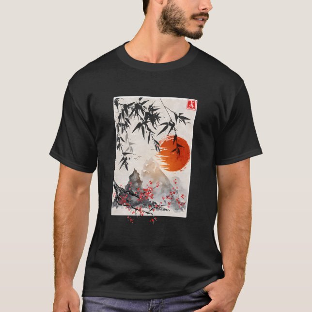 Camiseta Japanese Scenery Culture Sakura Cherry Blossom Tre (Anverso)