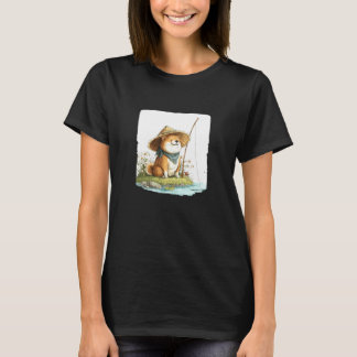 Camiseta Japanese Shiba Inu Dog Costume in Fishing Look