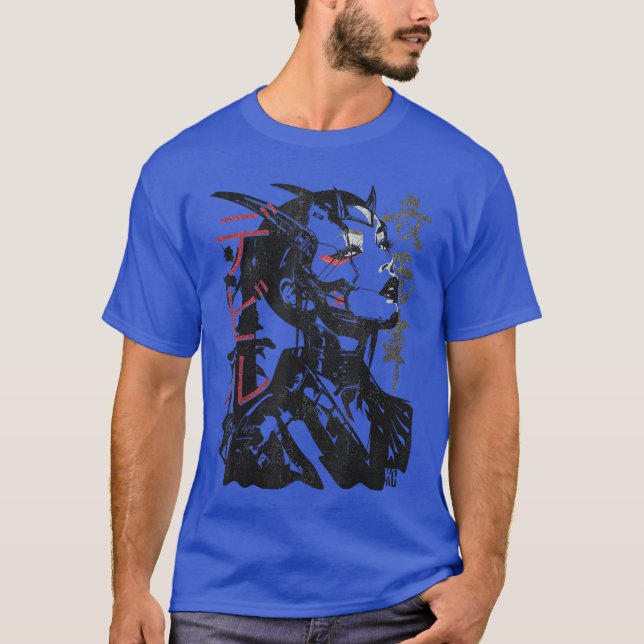 Camiseta Japanese Streetwear Cyberpunk Y2Kechwear Retro Man (Anverso)