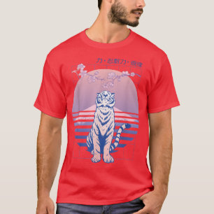 Camiseta Japanese Tiger Sakura Cherry Tree Retro Style Grap