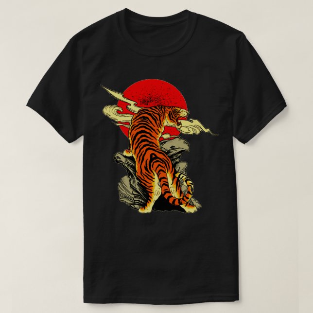 Camiseta Japanese Tiger Tattoo Art Premium  (Diseño del anverso)