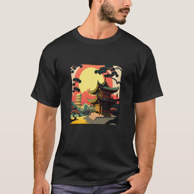 Camiseta Japanese Tokyo Asian inspired retro 60u2019s style (Anverso)